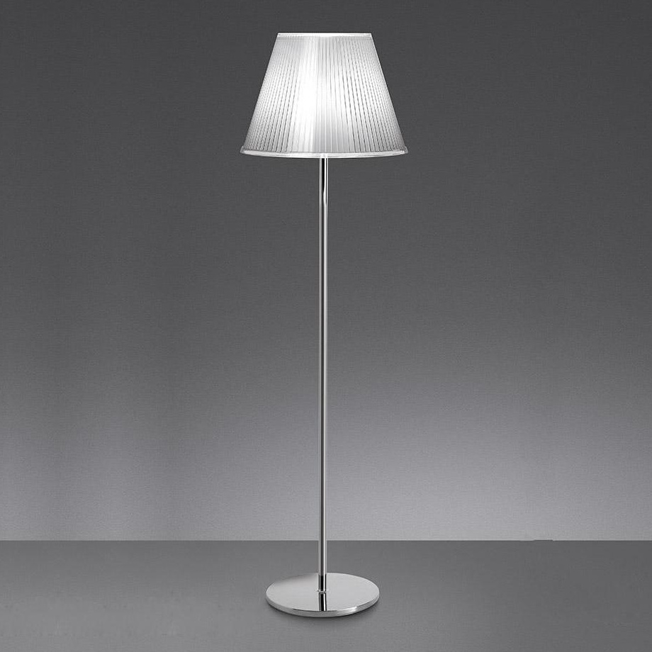 Artemide - Choose Terra Stehleuchte - weiß/Pergamentschirm/Gestell chrom/H 140cm / Ø 35,8cm von Artemide