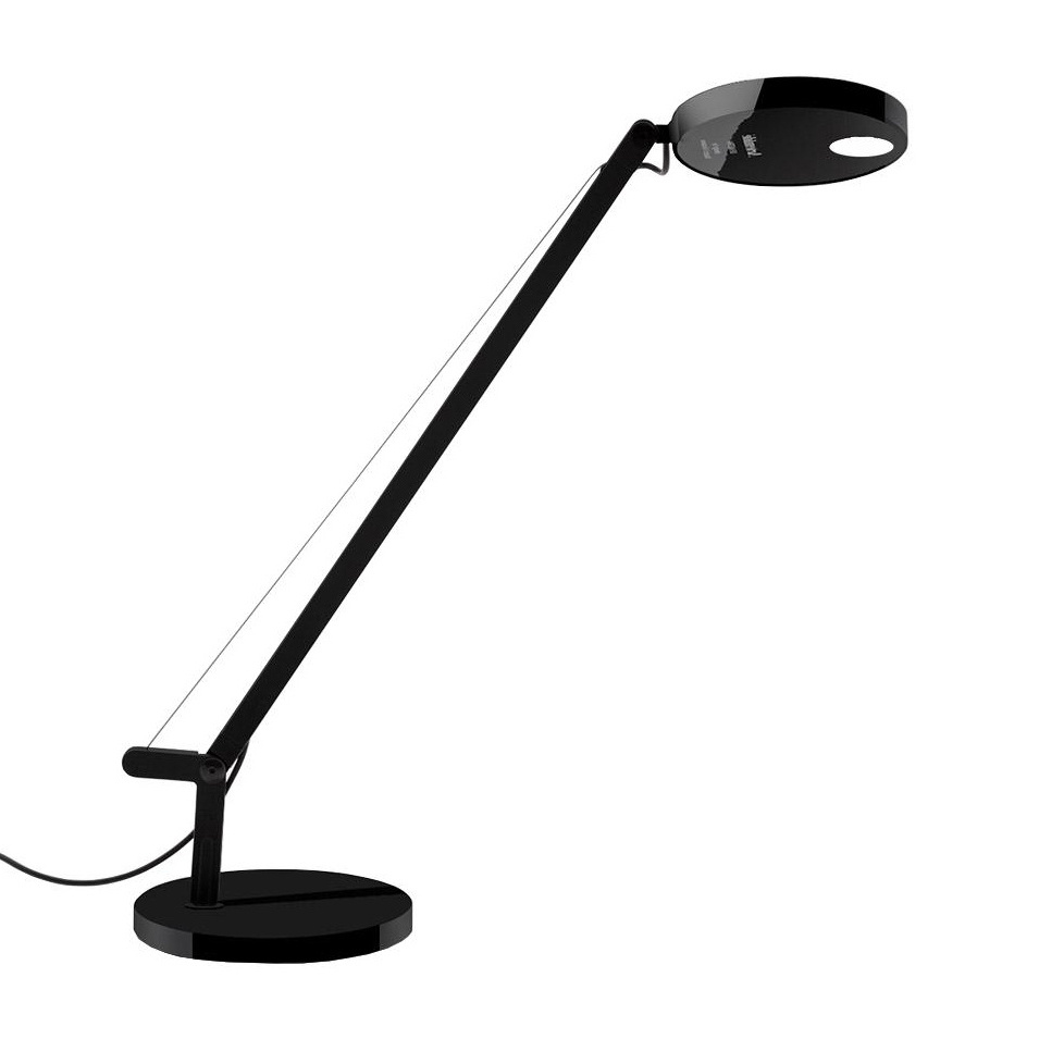 Artemide - Demetra Micro LED Tischleuchte - schwarz/matt/LxBxH 13x12x51,5cm/3000K/257lm/CRI=90/max 5W von Artemide