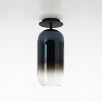 Artemide Gople Lamp Soffitto schwarz, Schirm: blau von Artemide