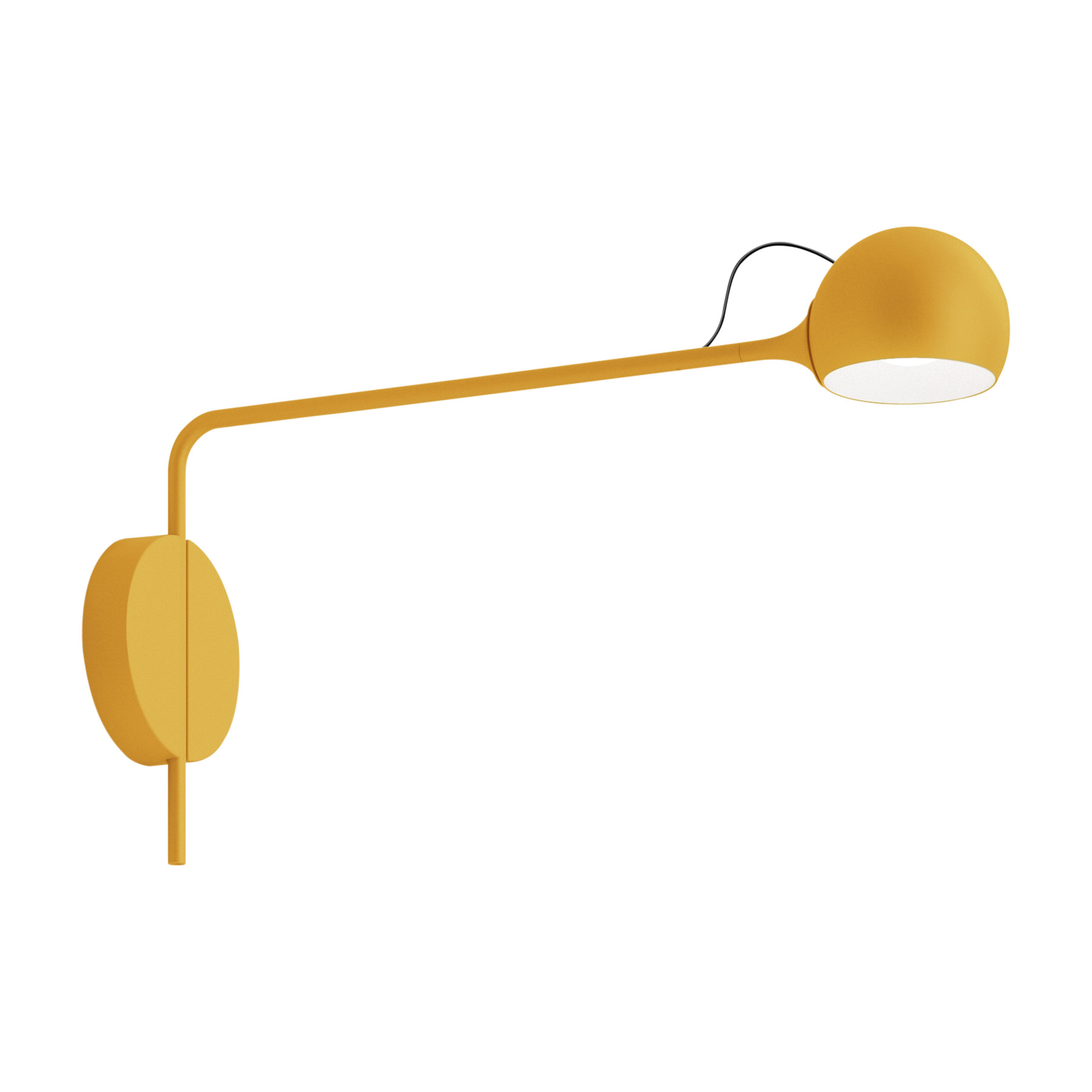 Artemide - IXA LED Wandleuchte - gelb/lackiert/LxH 49,2x28,5cm/1x LED 10W/2700K/CRI 90/dimmbar von Artemide