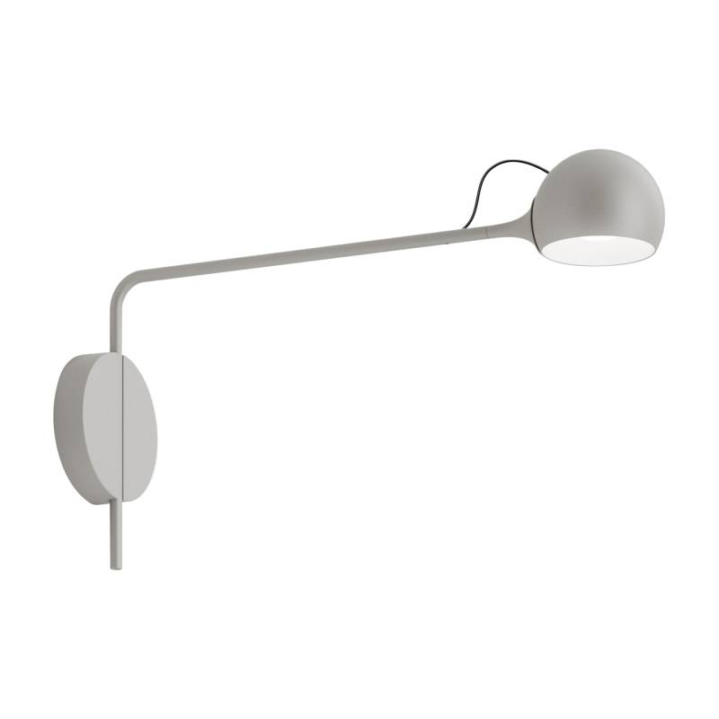 Artemide - IXA LED Wandleuchte - weißgrau/lackiert/LxH 49,2x28,5cm/1x LED 10W/2700K/CRI 90/dimmbar von Artemide