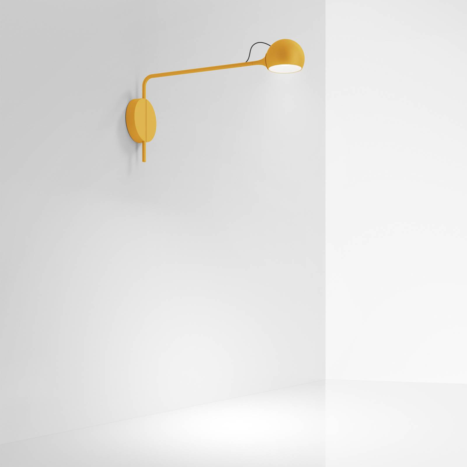 Artemide Ixa LED-Wandleuchte, Arm fix, gelb von Artemide