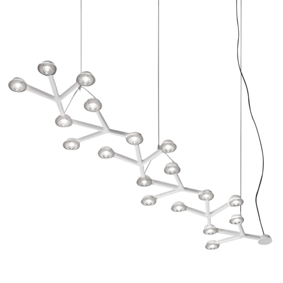 Artemide - LED Net Sospensione Lineare 125 Pendelleuchte App - weiß/LxBxH 125.6x28.5x2.4cm/3000K/2530lm/CRI=80 von Artemide