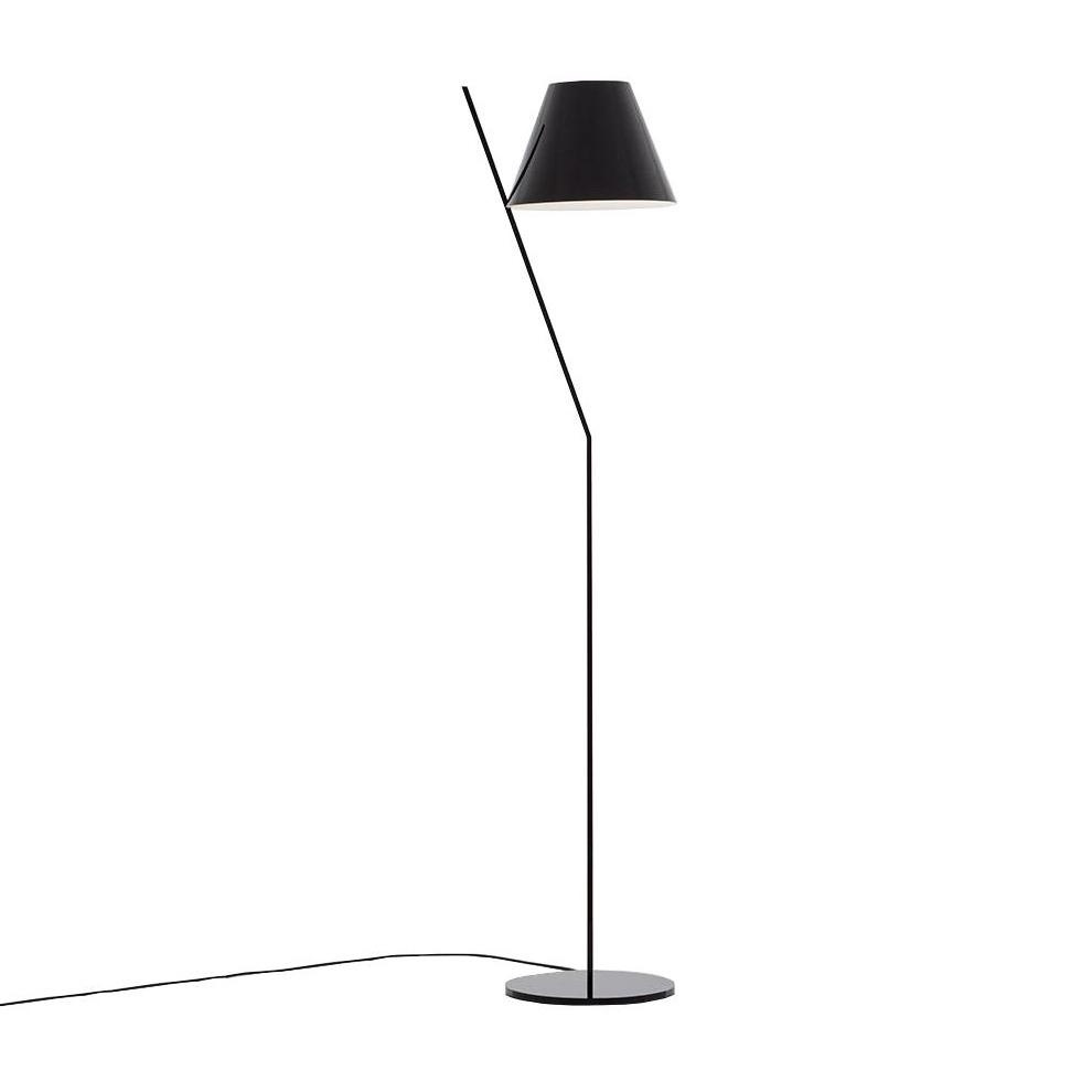 Artemide - La Petite Terra Stehleuchte - schwarz/H x Ø 160x30cm/Lampenschirm innen weiß von Artemide