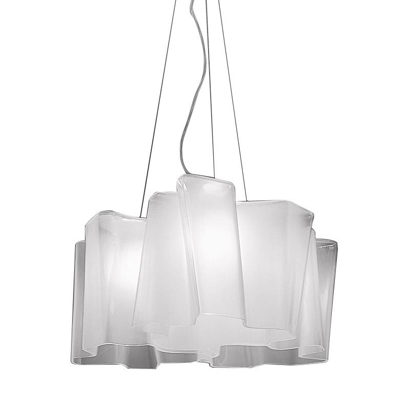 Artemide - Logico Sospensione 3x120° Pendelleuchte - milchig weiß/LxBxH 66x66x31cm/mit E27 Sockel von Artemide