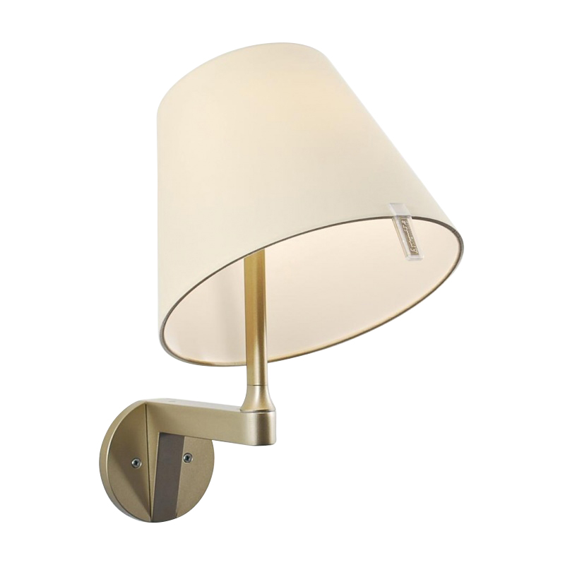 Artemide - Melampo Parete Wandleuchte - écru/bronze/Schirm Seidensatin écru/Gestell Aluminium bronze lackiert/mit Schalter von Artemide