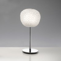 Artemide Meteorite Stelo Tavolo Höhe: 32 cm, Diffusor: weiß, Struktur: Chrom von Artemide