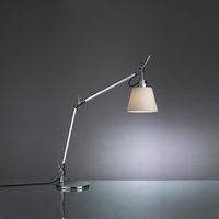 Artemide Tolomeo Basculante Tavolo Pergament, mit Tischfuß von Artemide