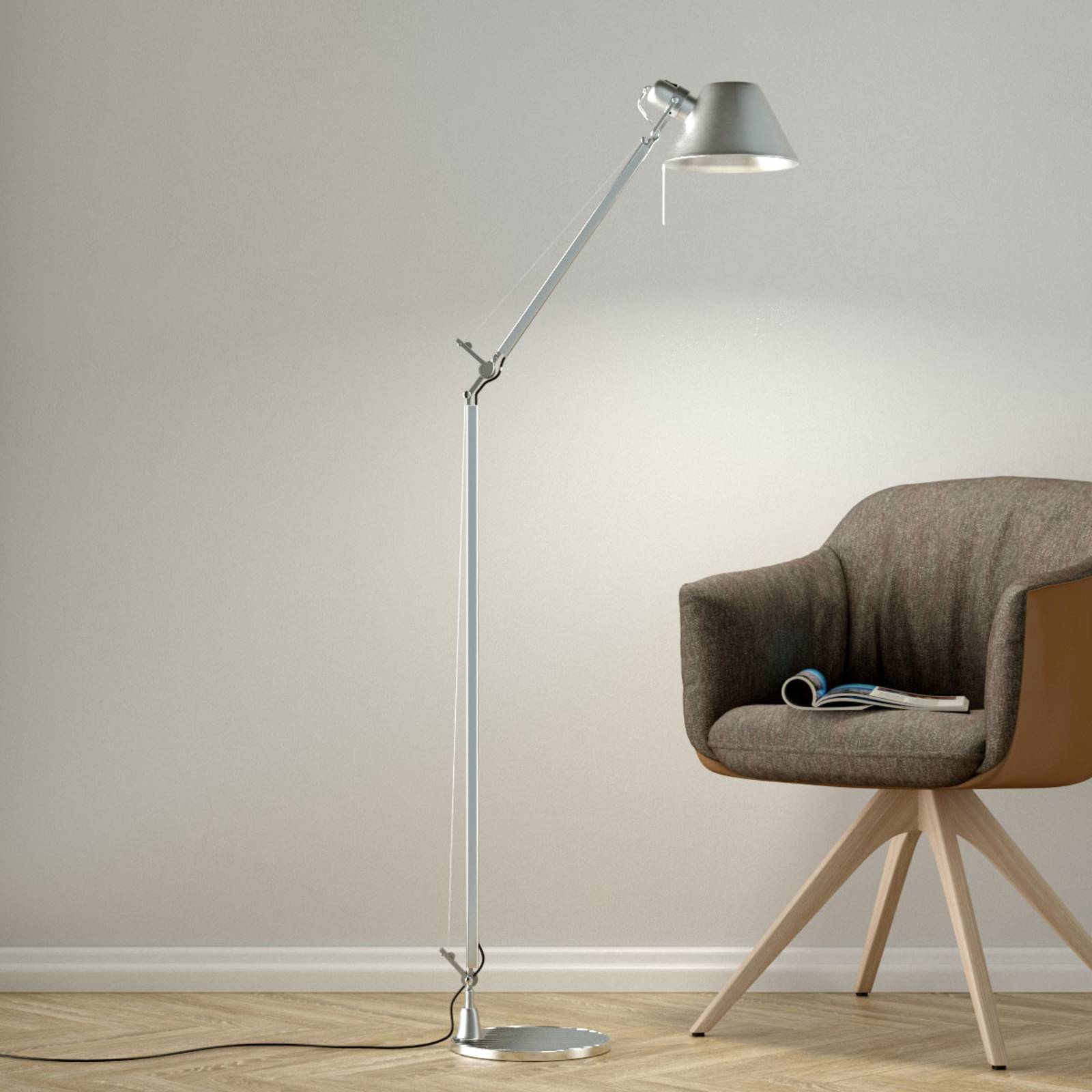 Artemide Tolomeo Lettura Stehleuchte, aluminium von Artemide