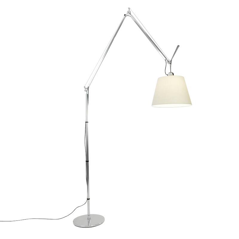 Artemide - Tolomeo Mega Terra Stehleuchte mit Dimmer - aluminium/Pergamentschirm Ø32cm/LxBxH 33x103x238cm von Artemide