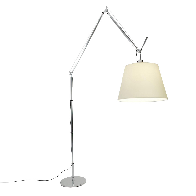 Artemide - Tolomeo Mega Terra Stehleuchte mit Dimmer - aluminium/Pergamentschirm Ø42cm/LxBxH 42x113x238cm von Artemide