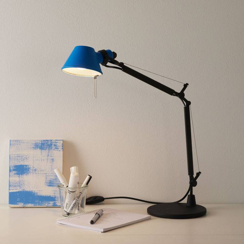 Artemide Tolomeo Micro Bicolor Tisch black/blue von Artemide