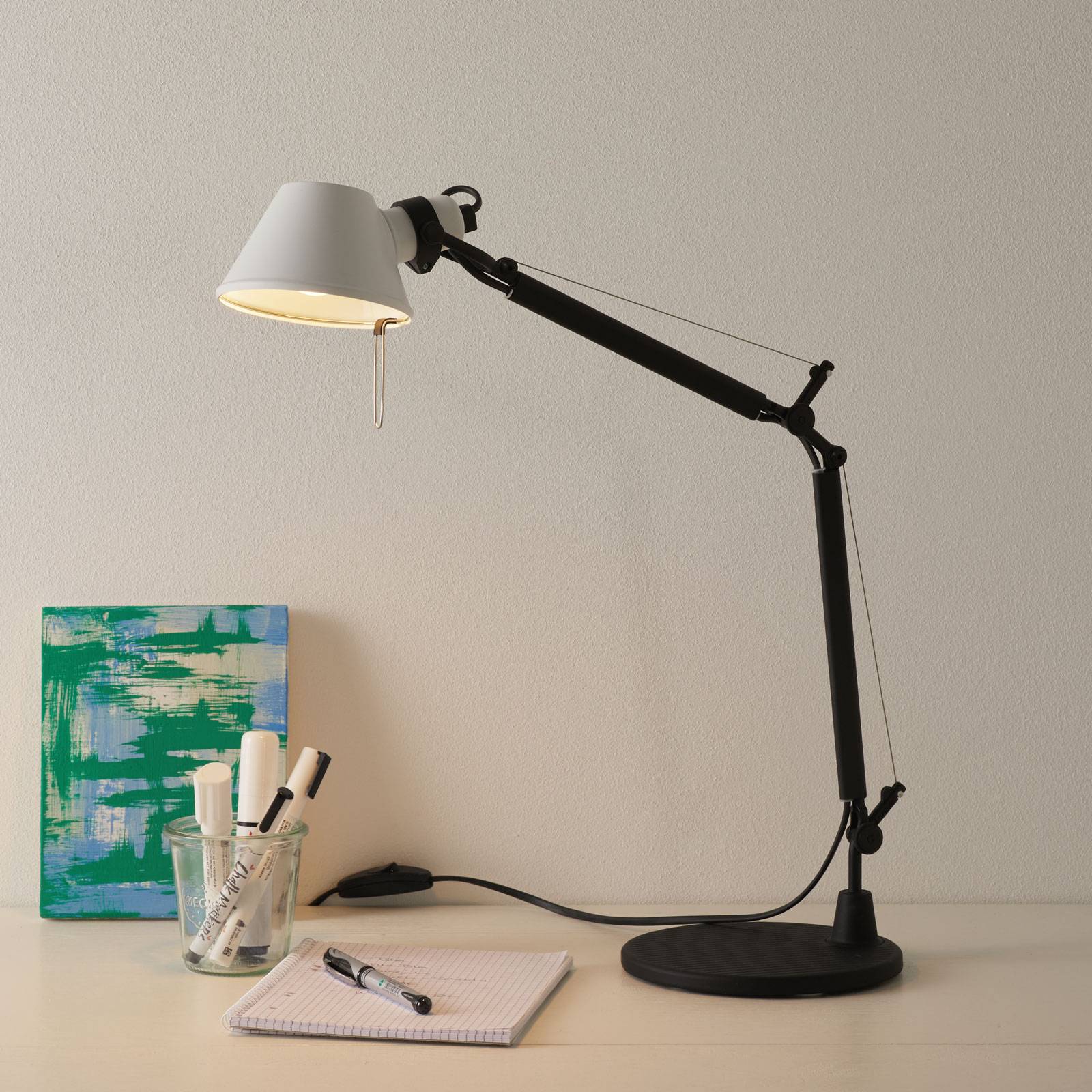 Artemide Tolomeo Micro Bicolor Tisch black/white von Artemide