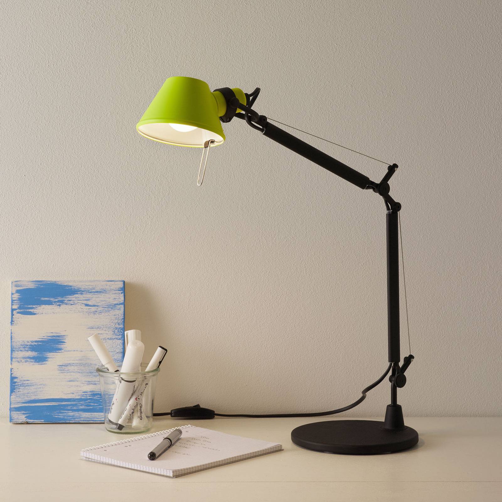 Artemide Tolomeo Micro Bicolor Tisch black/yellow von Artemide