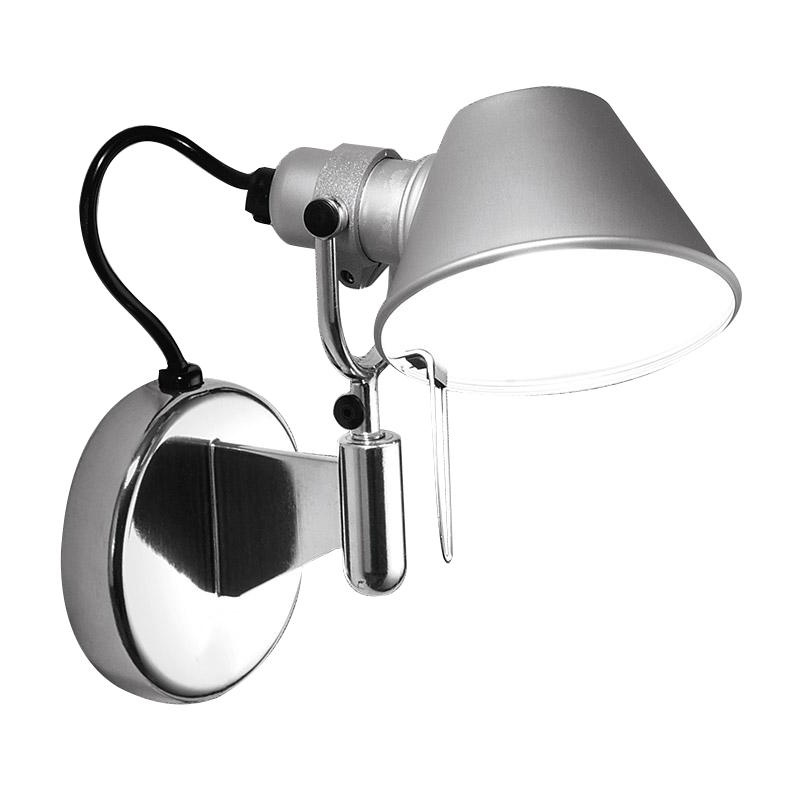 Artemide - Tolomeo Micro Faretto LED Wandleuchte - aluminium/eloxiert/poliert/3000K/461lm/CRI=90/ohne Schalter von Artemide