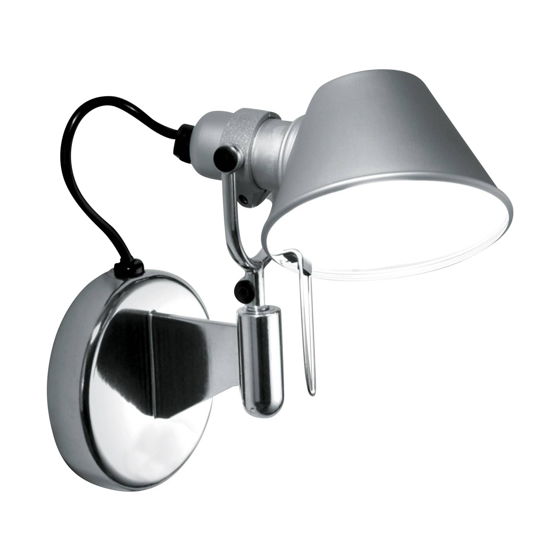 Artemide - Tolomeo Micro Faretto Wandleuchte - aluminium/eloxiert/poliert/HxT 20x20cm/ohne Schalter von Artemide