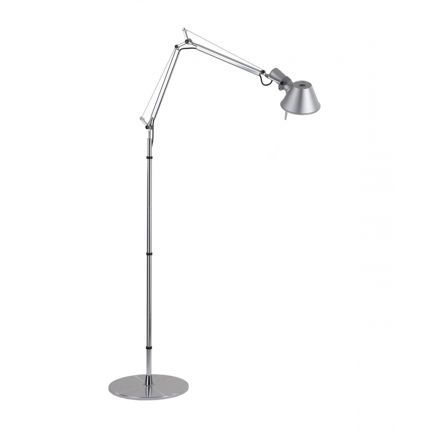 Artemide - Tolomeo Micro LED Stehleuchte - aluminium/poliert/eloxiert/BxH 69x109cm/3000K/461lm/CRI=90 von Artemide