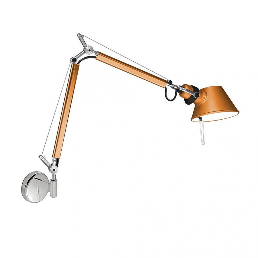 Artemide - Tolomeo Micro Parete Wandleuchte - orange/eloxiert/BxH 49x41cm von Artemide