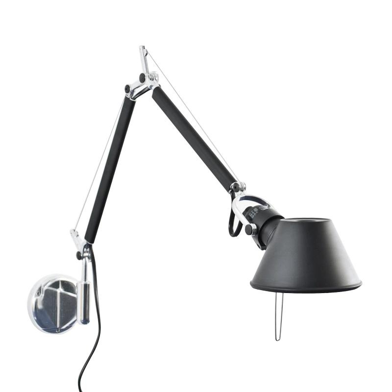 Artemide - Tolomeo Micro Parete Wandleuchte - schwarz/BxH 49x41cm von Artemide