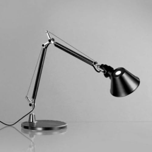 Artemide Tolomeo Micro Table Tischleuchte in der Farbe: Schwarz, aus Aluminium, Stahl hergestellt, Maße: 45 x 37 cm, Durchmesser Fuß: 17 cm, A011830 von Artemide