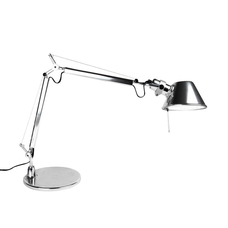 Artemide - Tolomeo Micro Tavolo Tischleuchte - aluminium/hochglanzpoliert/mit Standfuß/BxH 45x37cm von Artemide