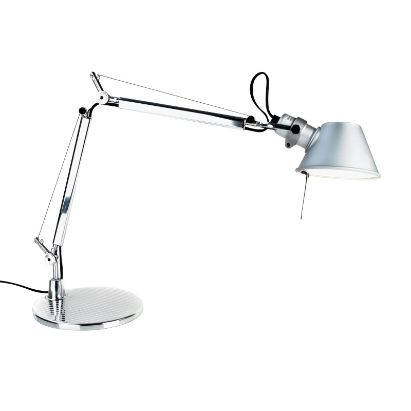 Artemide - Tolomeo Micro Tavolo Tischleuchte - aluminium/mit Standfuß/BxH 45x37cm von Artemide