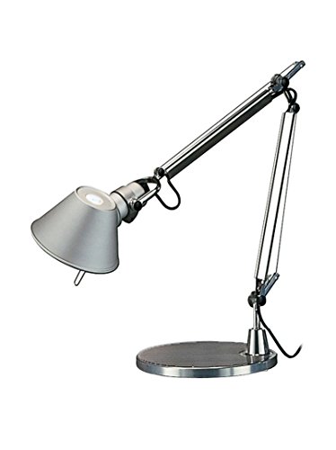 Artemide- Tolomeo Tavolo Micro Tischlampe. Hochwertige Tischleuchte aus poliertem Aluminium mit Tischfuß ø17cm. Made in Italy von Artemide