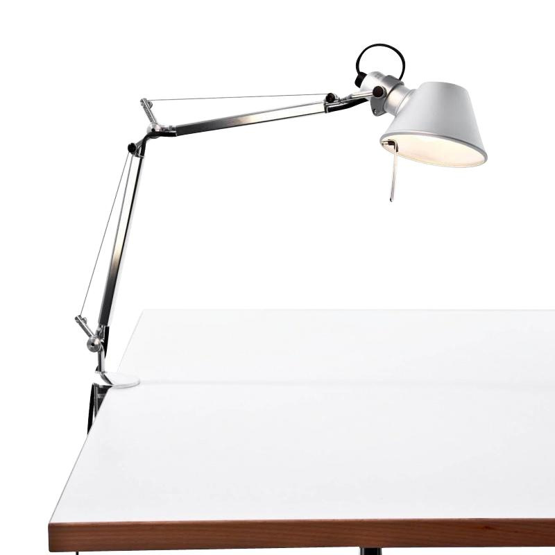 Artemide - Tolomeo Micro mit Tischklemme - aluminium/poliert/eloxiert/mit Tischklemme/BxH 45x37cm von Artemide