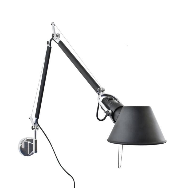 Artemide - Tolomeo Mini Parete - schwarz/lackiert/incl. Wandbefestigung/BxH 71x57cm/Fassung E27 von Artemide