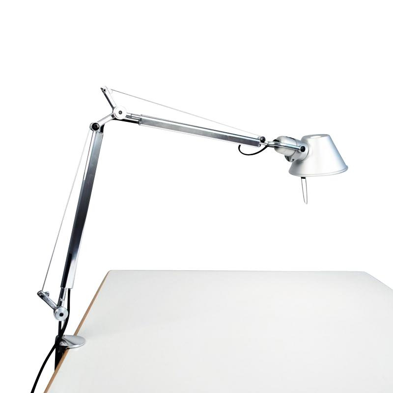 Artemide - Tolomeo Mini Tavolo LED Tischleuchte - aluminium/matt/mit Tischklemme/3000K/593lm/CRI=90 von Artemide