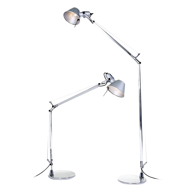 Artemide - Tolomeo Tavolo + Lettura Aktionset - aluminium/eloxiert/poliert/Stehleuchte B 89->134cm x H 112->226cm/Tischleuchte B 78->122cm x H 64,5->1 von Artemide