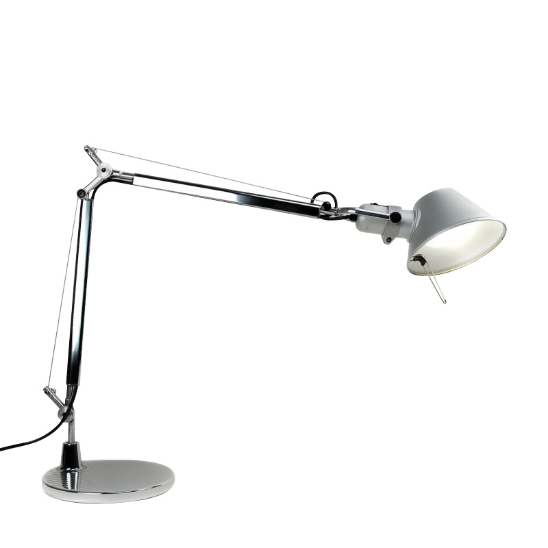 Artemide - Tolomeo Tavolo Mini Schreibtischleuchte - aluminium/eloxiert/poliert/mit Tischfuß/BxH 68x54cm von Artemide