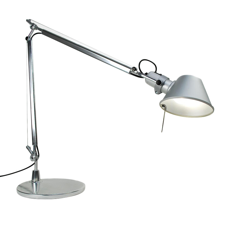 Artemide - Tolomeo Tavolo Schreibtischleuchte - aluminium/BxH 78x64,5cm/mit Tischfuß von Artemide