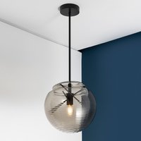 Artemide Vitruvio Sospensione Struktur: schwarz, Schirm: rauchgrau von Artemide