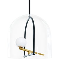 Artemide - Yanzi LED-Pendelleuchte, Struktur schwarz / Messing von Artemide
