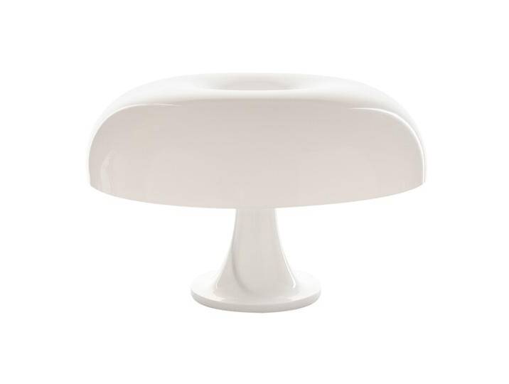 Lampe Nesso Artemide weiß, Designer Giancarlo Mattioli, Gruppo Architetti Urbanisti Città Nuova, 34 cm. Schirm 15 cm von Artemide