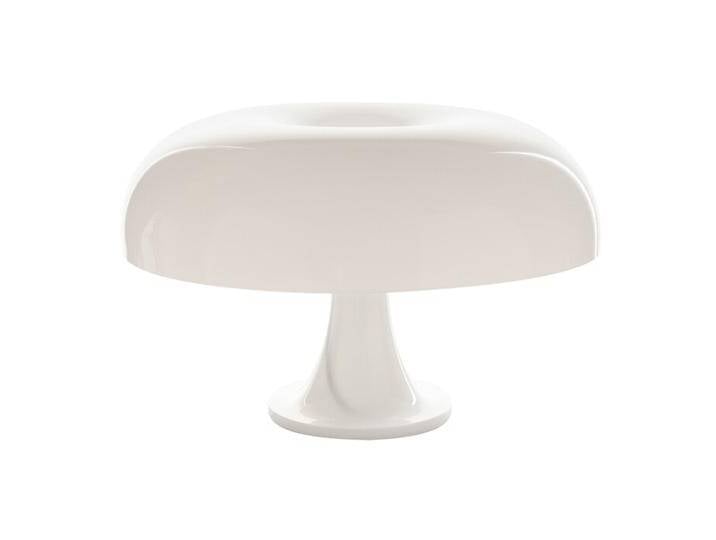 Lampe Nesso Artemide weiß, Designer Giancarlo Mattioli, Gruppo Architetti Urbanisti Città Nuova, 34 cm. Schirm 15 cm von Artemide