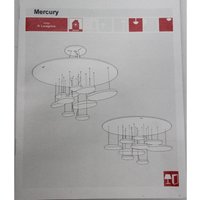 [NEUWERTIG] Mercury Led Deckenlampe Hängeleuchte Lampe Leuchte 58 W 2.700 K Chrom Poliert B-Ware von Artemide
