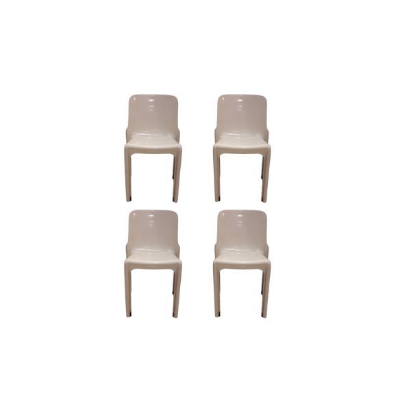 Set aus 4 Selene Stühlen von Vico Magistretti, Artemide von Artemide