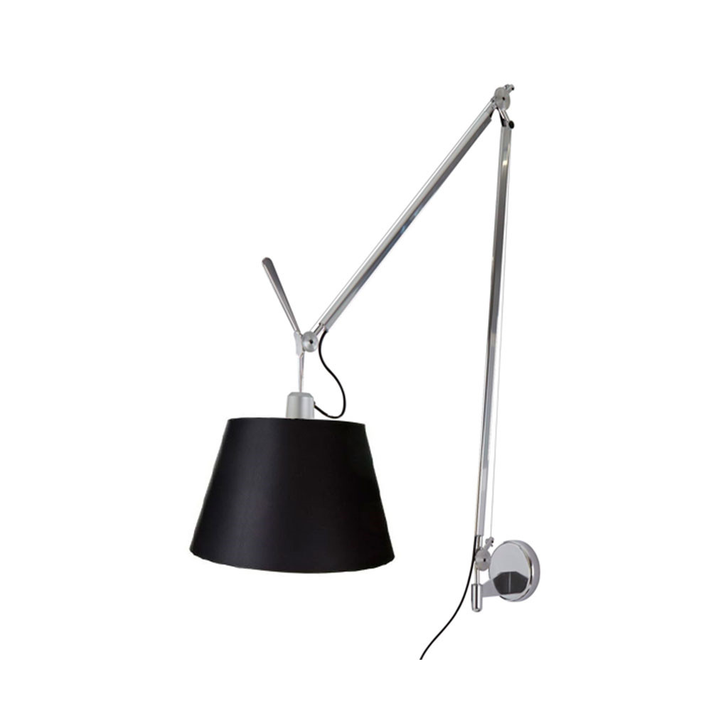 Artemide - Tolomeo Mega Wandleuchte m/Dimmer Alu/Schwarz von Artemide