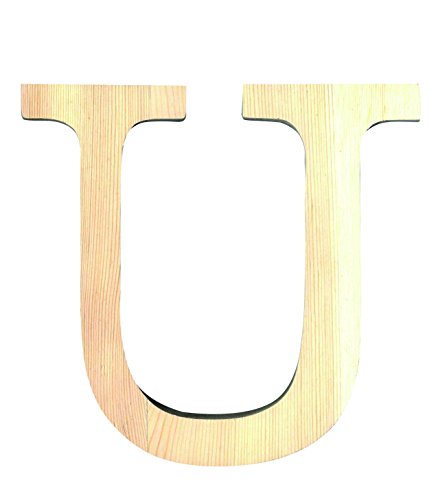 Artemio 11,5 cm Holz Buchstabe U in Großbuchstaben, beige von Artemio