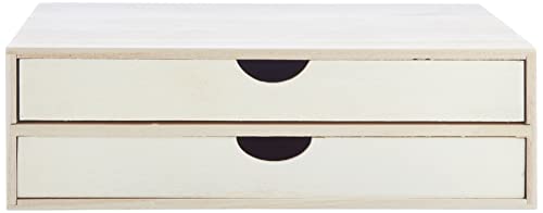Artemio 14001908 Deko-Aufbewahrungsbox, Holz, 34,5 x 34 x 10 cm, Beige von Artemio