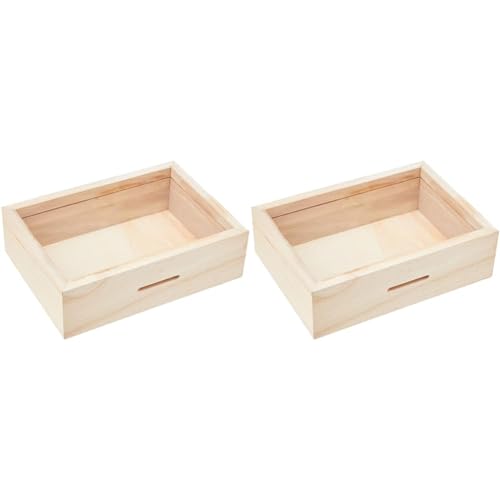 Artemio 14002997 Sparbüchse Holzrahmen zum Anpassen 12 x 17 cm, Holz, Beige (Packung mit 2) von Artemio