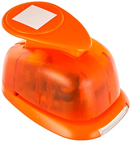 Artemio Großer Hebelstanzer, 2,5 cm, quadratisch Nr. 1, Kunststoff, Orange, 12x8,5x5cm (Packaging) von Artemio