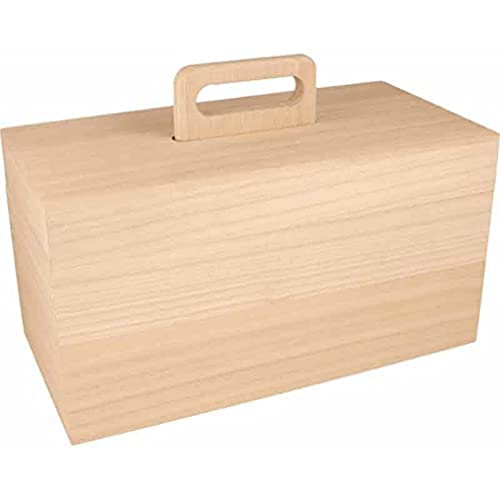 Artemio Aufbewahrungsbox mit abnehmbarem Fach-30 x 15 x 20,5 cm, Holz, beige, One Size von Artemio