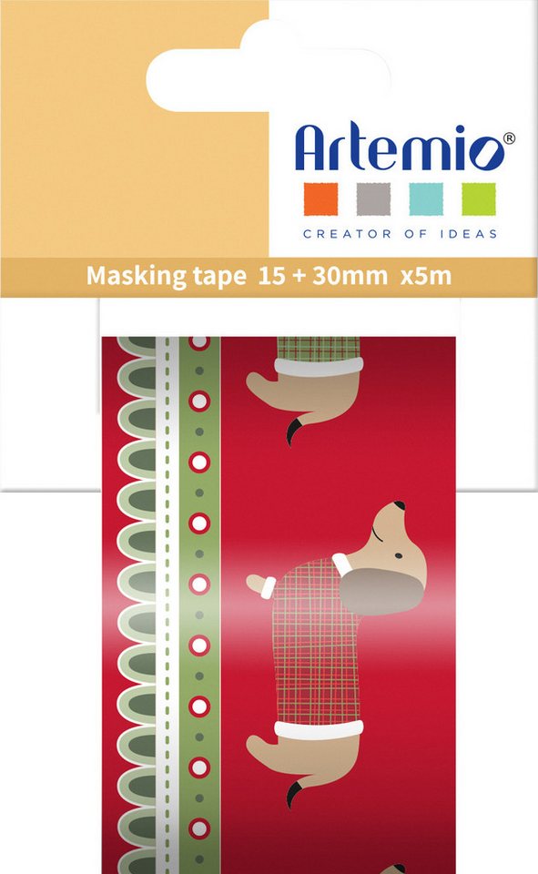 Artemio Klebeband Washi Tapes Woofy Christmas 2 Stück Artemio Klebeband Washi Tapes Woofy Christmas 2 Stück von Artemio