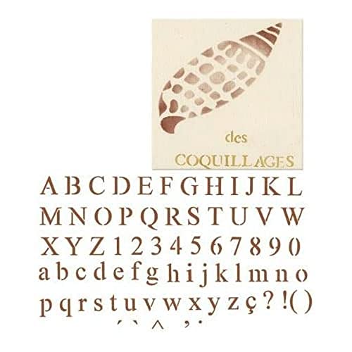 Artemio Schablone Alphabet Ende, Kunststoff, braun, 25 x 0,2 x 42 cm von Artemio
