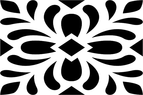 Artemio Schablone Home déco-carreau Zement Blatt, Kunststoff, schwarz, 17,5 x 0,2 x 21,5 cm von Artemio
