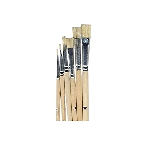 Artemio VIBPPL Pinsel aus Seide, flach, 6 Stück, Holz, Beige, 6,5 x 1 x 25,5 cm von Artemio