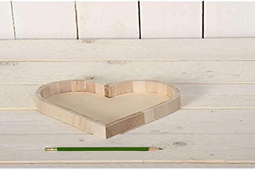 Artemio VIPPC Tablett, Herzform, Holz, Beige, 21 x 3,5 x 22 cm von Artemio